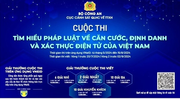 Hưởng ứng tham gia cuộc thi Tìm hiểu pháp luật về căn cước, định danh và xác thực điện tử của Việt Nam
